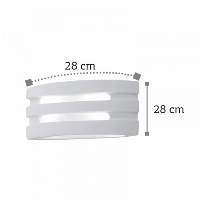 Απλίκα Ε14 Λευκό Γύψος 43390 INLIGHT
