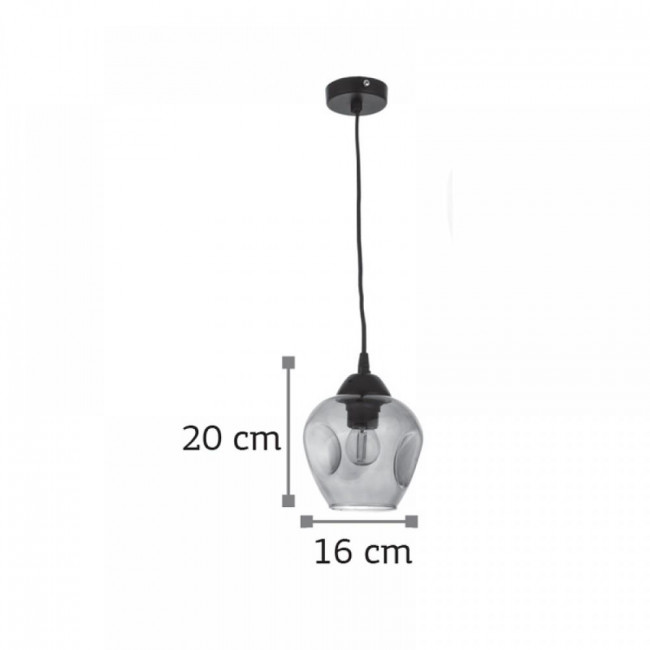 Φωτιστικό Μονόφωτο E27 Μαύρο Και Φυμέ 4474-BL INLIGHT