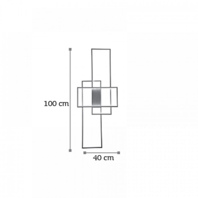 Απλίκα LED 80W 3000k Χρυσό 6159-GL INLIGHT