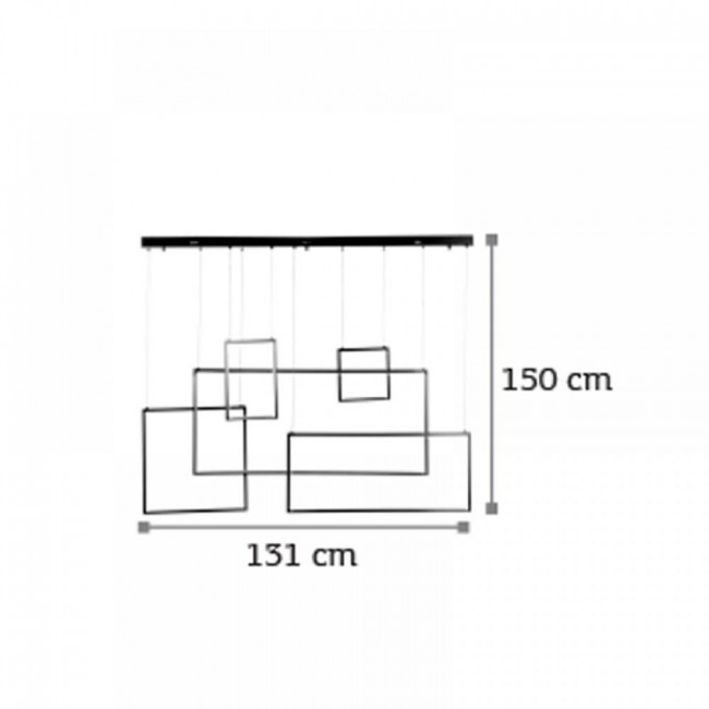 Φωτιστικό LED 160W 3000k Χρώμιο 6165-CH INLIGHT