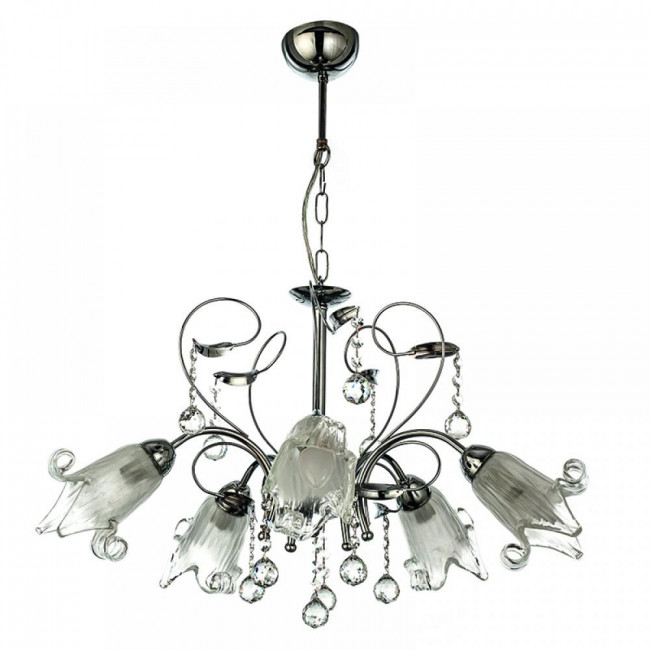 Φωτιστικό Πεντάφωτο E14 Χρώμιο Και Κρύσταλλο 5300-5-CH INLIGHT