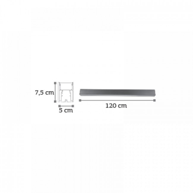Φωτιστικό LED 40W 4000K 1200mm Μαύρο 6172-120 INLIGHT