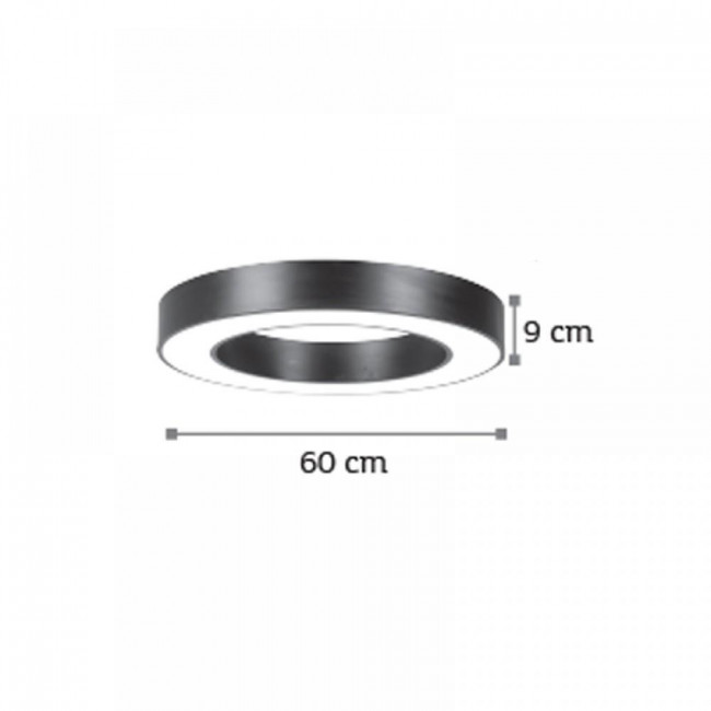 Φωτιστικό LED 40W 4000k Μαύρο 6171-60 INLIGHT