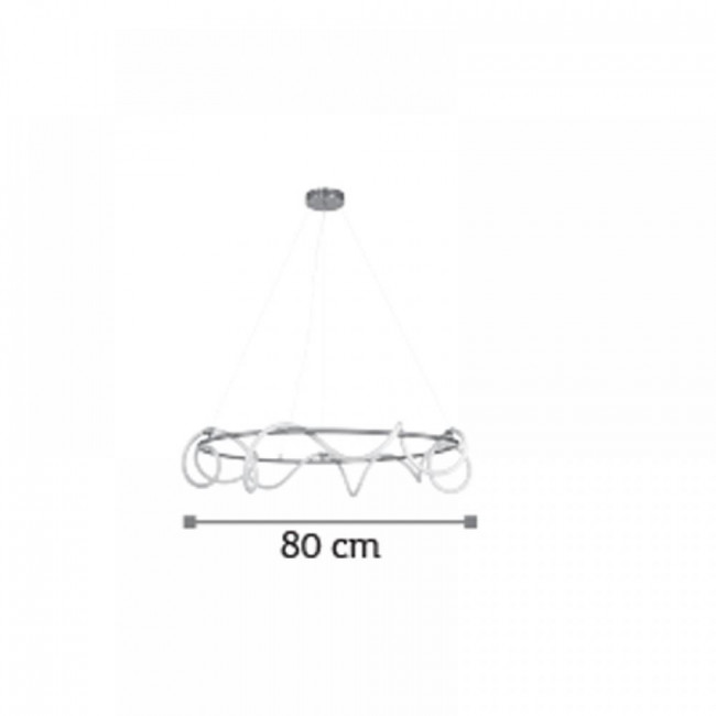 Φωτιστικό LED 80W 3000k Μαύρο 6017-A-GL INLIGHT