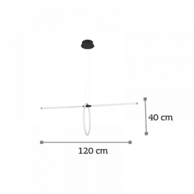 Φωτιστικό LED 30W 3000k Μαύρο Και Λευκό 6021 INLIGHT