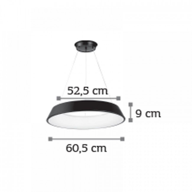 Φωτιστικό LED 50W 4000k Μαύρο 6010-Α INLIGHT
