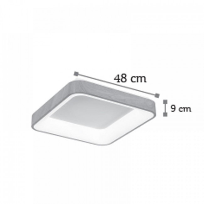 Πλαφονιέρα LED 48W 4000k Καφέ Και Λευκό 42174-Β INLIGHT