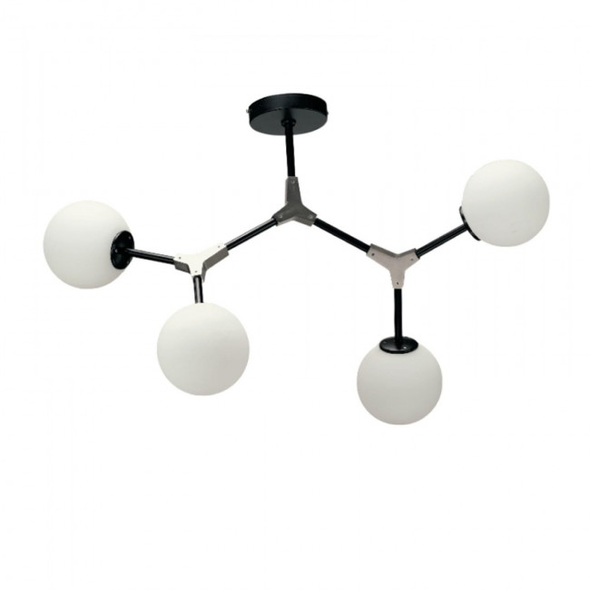 Φωτιστικό Τετράφωτο E27 Μαύρο Και Νίκελ 6167-4-NM INLIGHT
