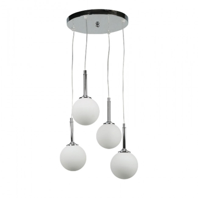 Φωτιστικό Τετράφωτο G9 Χρώμιο Και Λευκό 4515-4 INLIGHT