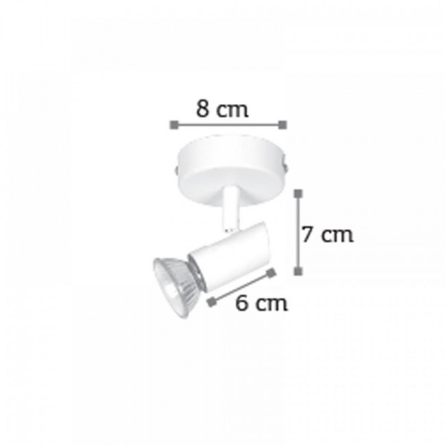 Σποτ Οροφής GU10 Λευκό 9077-1 INLIGH