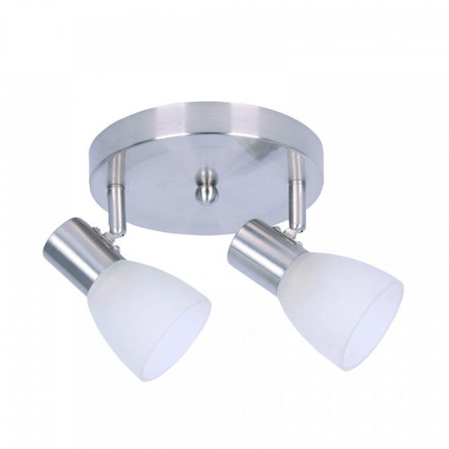 Σποτ Οροφής Δίφωτο GU10 Νίκελ 9064-2 INLIGHT