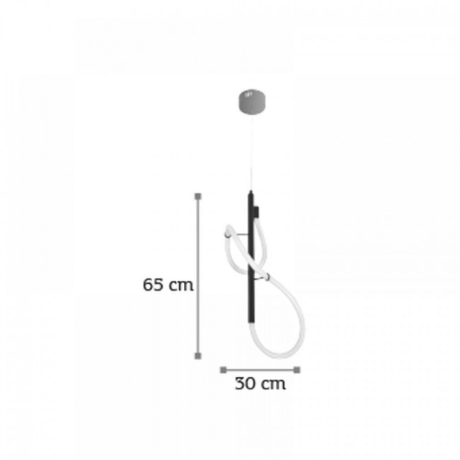 Φωτιστικό LED 25W 3000k Μαύρο Και Λευκό 6014 INLIGHT