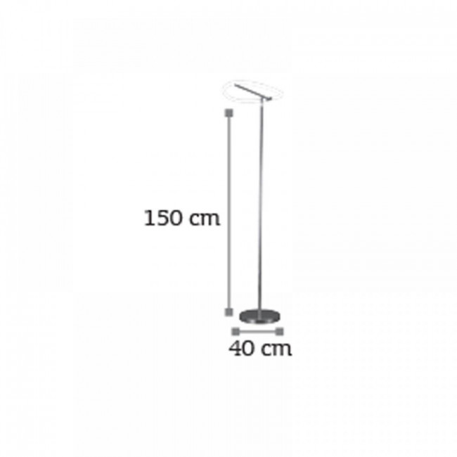 Φωτιστικό Δαπέδου LED 20W 3000k Χρώμιο Και Λευκό 45011-CH INLIGHT