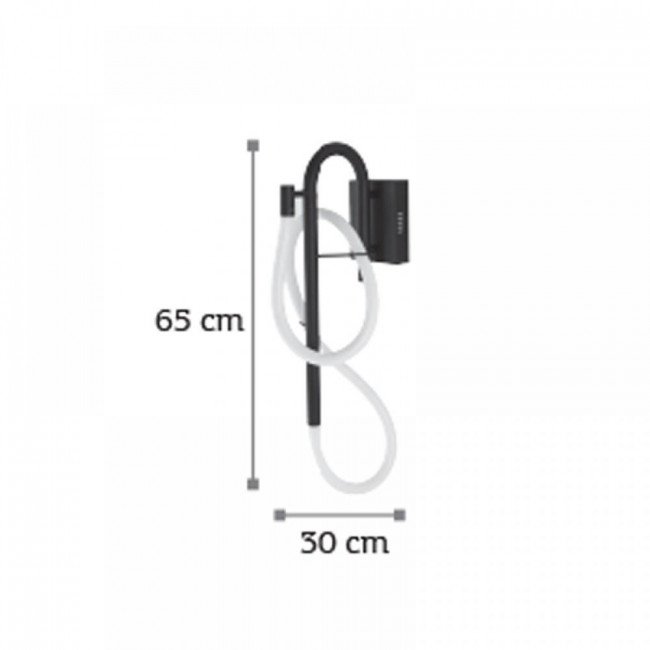Απλίκα LED 25W 3000K Μαύρο 43010 INLIGHT