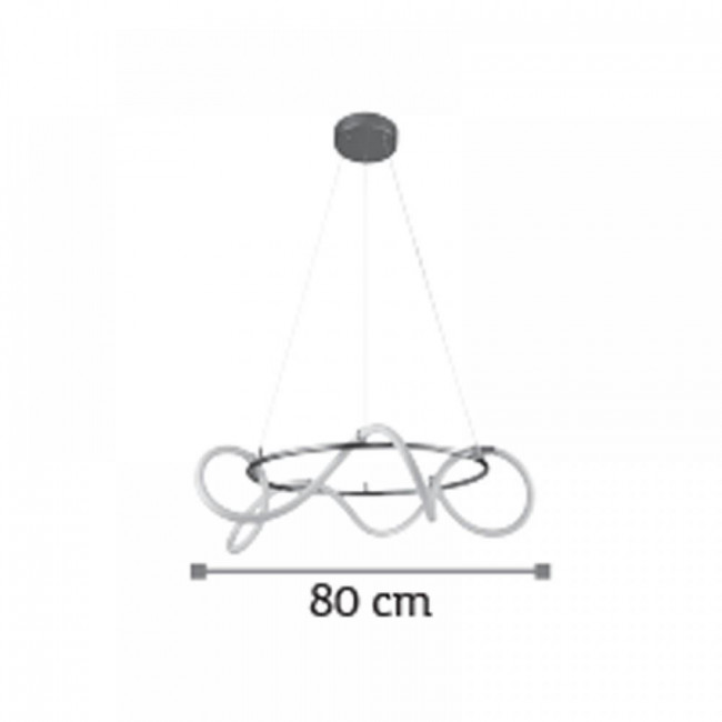 Φωτιστικό LED 80W 3000k Χρώμιο Και Λευκό 6017-A INLIGHT