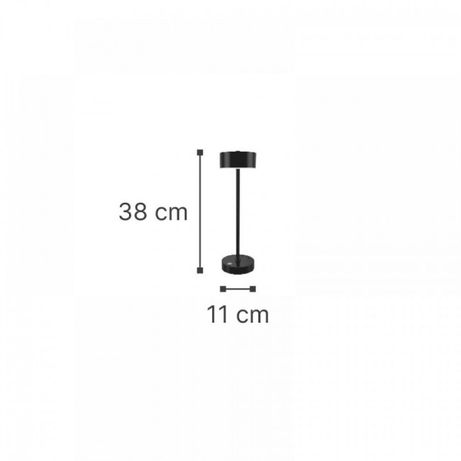 Πορτατίφ LED 2W 3000k-6000k Μαύρο Crater 80100110 IT-LIGHTING