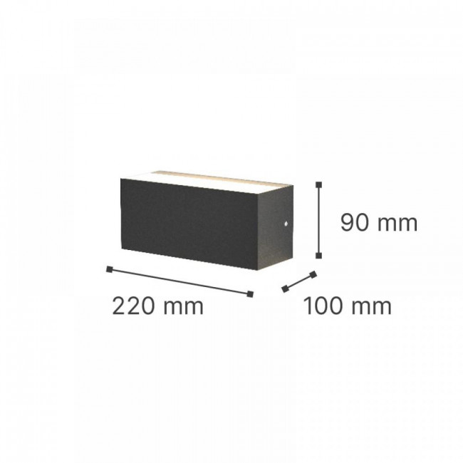 Απλίκα LED 12W 3000k-6000k Ανθρακί Martin 80200740 IT-LIGHTING