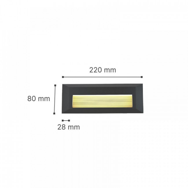 Απλίκα LED 3W 3000k-6000k Ανθρακί Mono 80201740 IT-LIGHTING