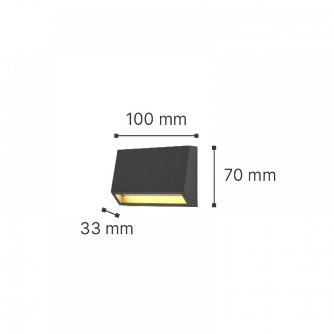Απλίκα LED 3W 3000k-6000k Ανθρακί Blue 80202240 IT-LIGHTING