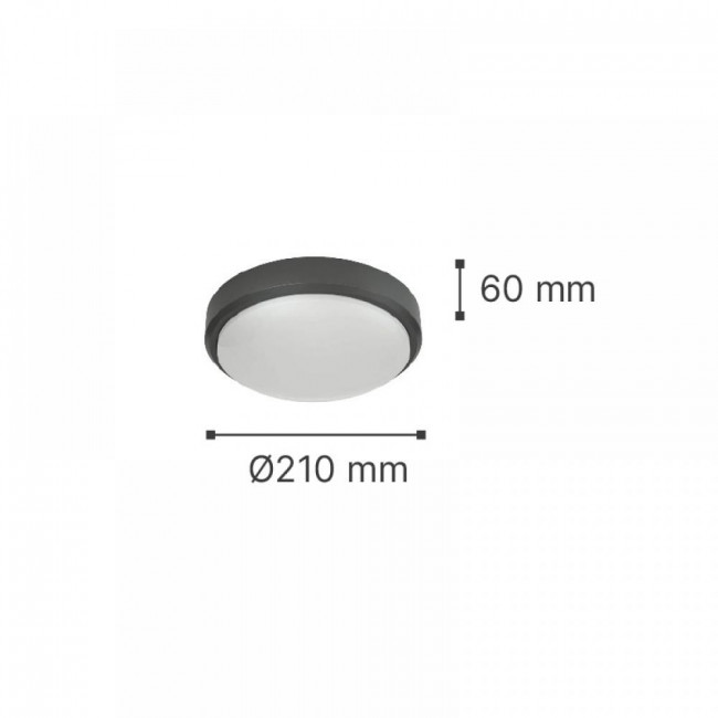 Πλαφονιέρα LED 15W 3000k-6000k Ανθρακί Echo 80300240 IT-LIGHTING