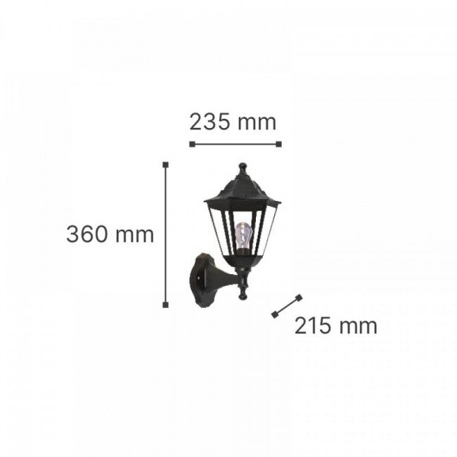 Απλίκα E27 Μαύρο Redfish 80202614 IT-LIGHTING