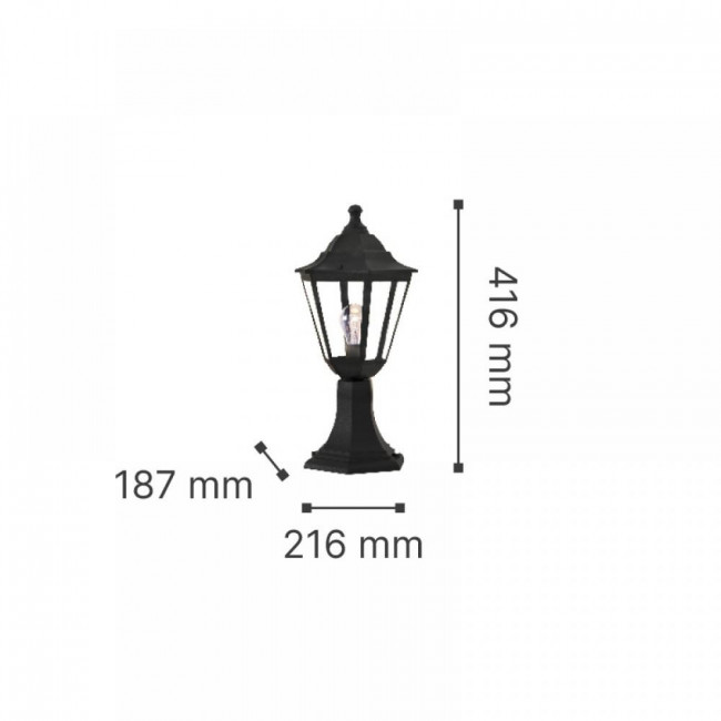 Φωτιστικό Κολώνα E27 Μαύρο Redfish 80400314 IT-LIGHTING