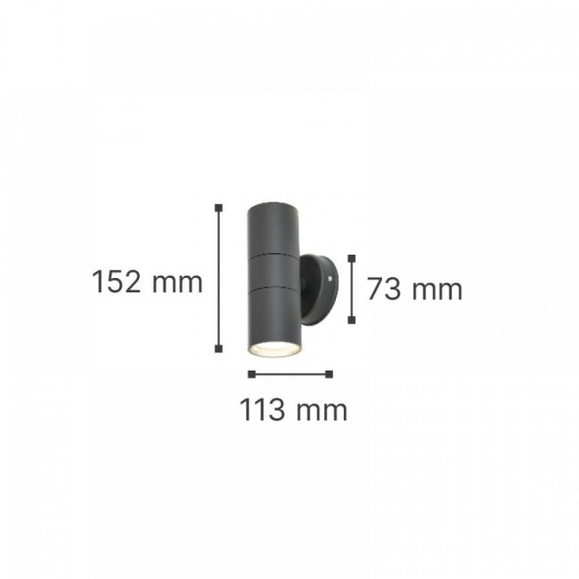 Απλίκα GU10 Γκρι Ouachita 80200634 IT-LIGHTING