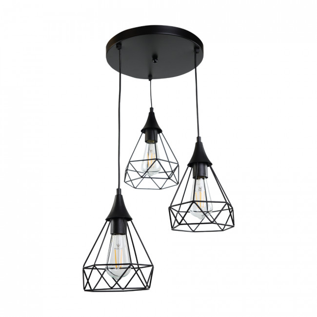 Φωτιστικό Τρίφωτο E27 Μαύρο 4024-3-BL INLIGHT
