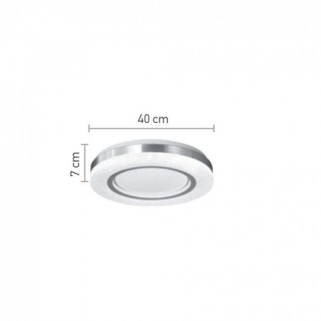 Πλαφονιέρα LED 54W 3000k-6000k Λευκό Και Ασήμι 42016-B INLIGHT