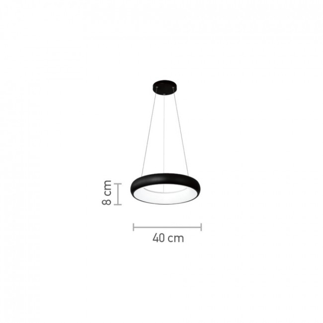 Φωτιστικό LED 54W 3000k-6000k Μαύρο 42023-B INLIGHT