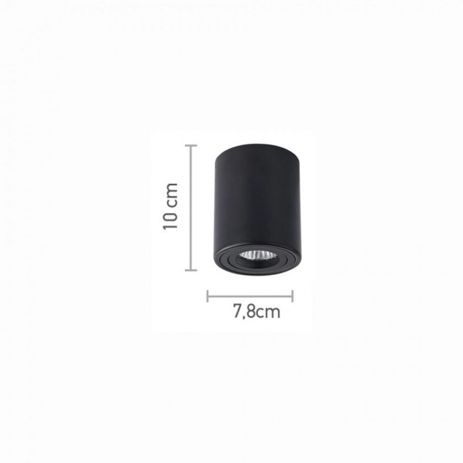 Σποτ Οροφής GU10 Μαύρο 42025-BL INLIGHT