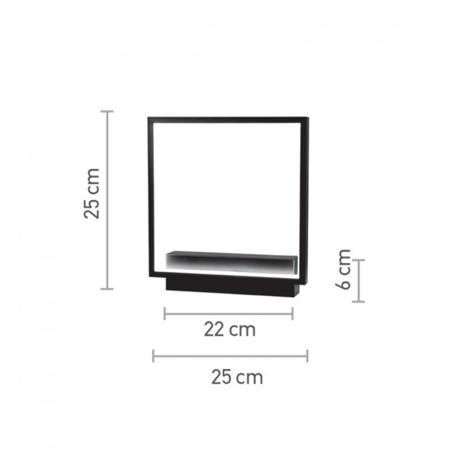 Απλίκα LED 18W 3000K Μαύρο 43034 INLIGHT