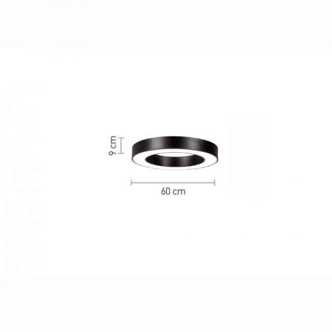 Φωτιστικό LED 40W 3000k Μαύρο 6041-60-BL INLIGHT