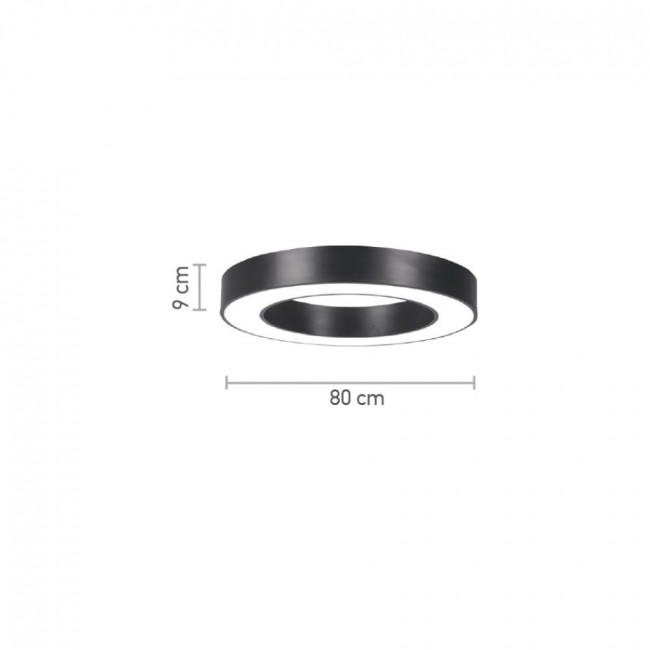 Φωτιστικό LED 50W 3000k Μαύρο 6041-80 INLIGHT