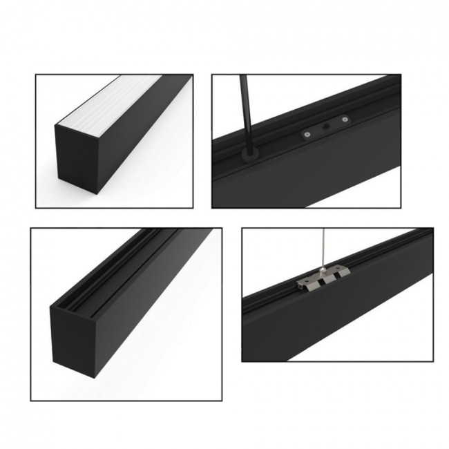 Φωτιστικό LED 40W 3000K 1200mm Μαύρο 6042-120 INLIGHT