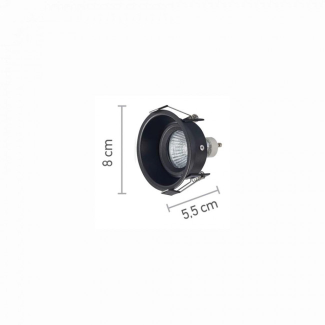 Σποτ Χωνευτό GU10 Μαύρο Χ0010-BL INLIGHT