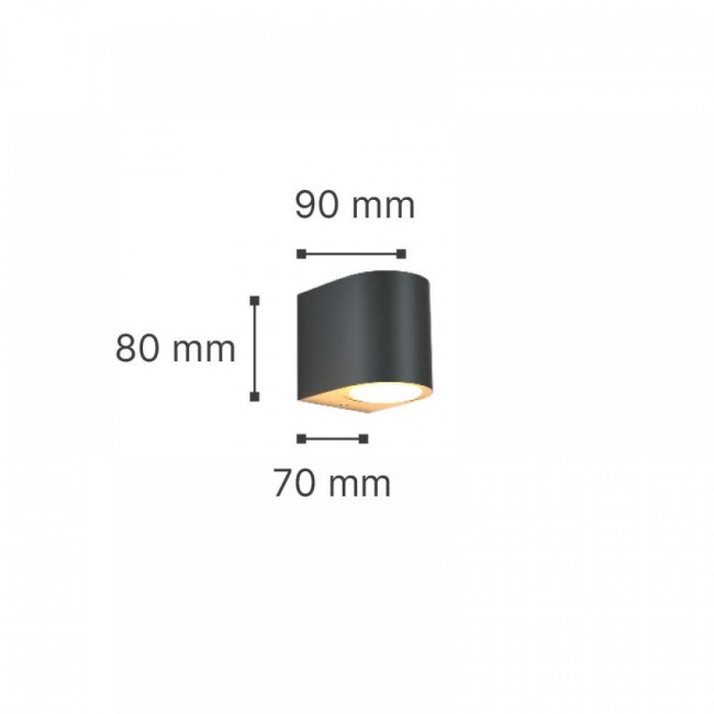 Απλίκα GU10 Ανθρακί Powell 80200244 IT-LIGHTING