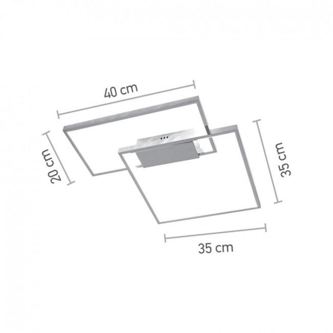 Φωτιστικό LED 38W 3000k Χρώμιο 6066-CH INLIGHT