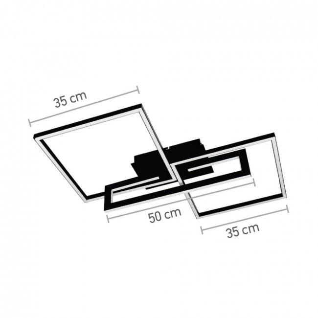Φωτιστικό LED 45W 4000k Μαύρο 6053-BL INLIGHT