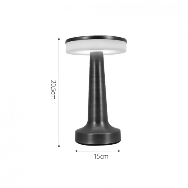 Πορτατίφ LED 1W 3000k-6000k Μαύρο 3038 INLIGHT