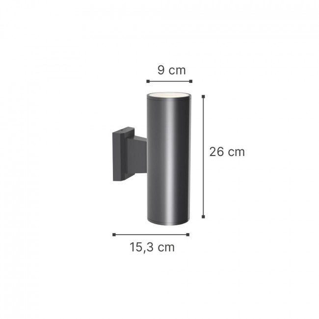 Απλίκα E27 Ανθρακί Winnipeg 80203444 IT-LIGHTING
