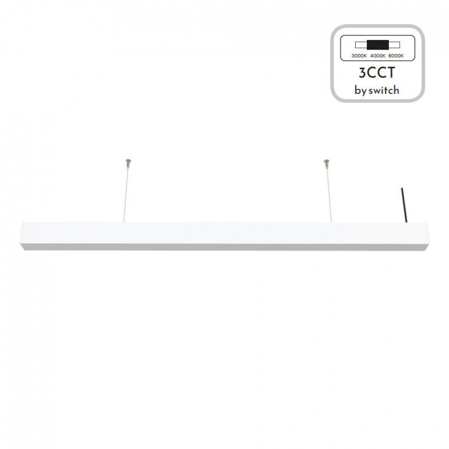 Φωτιστικό LED 50W 3000k-6000k 1500mm Λευκό 6072-150 INLIGHT