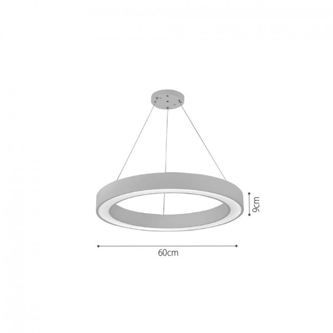 Φωτιστικό LED 68W 3000k-6000k Μαύρο 6073-60 INLIGHT