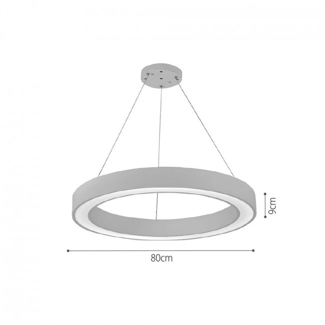 Φωτιστικό LED 88W 3000k-6000k Λευκό 6073-80 INLIGHT