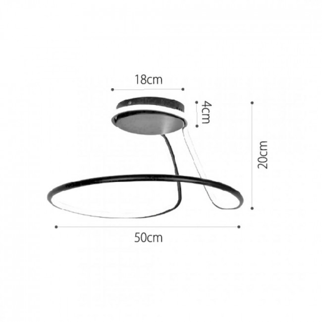 Φωτιστικό LED 38W 3000k-6000k Λευκό 6074-WH INLIGHT