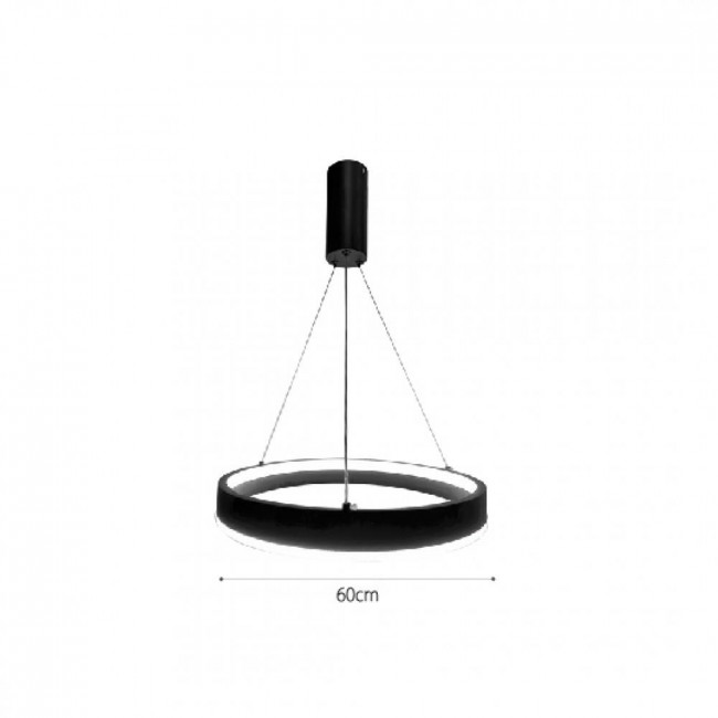 Φωτιστικό LED 60W 3000k-6000k Μαύρο 6090-BL INLIGHT