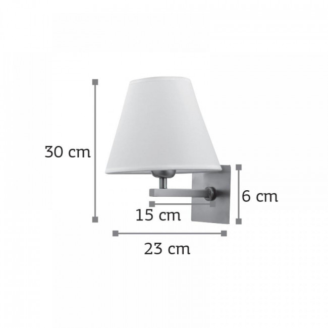 Απλίκα Ε27 Νίκελ Και Λευκό 43365 INLIGHT