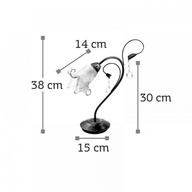 Πορτατίφ Ε27 Οξυντέ Και Μελί 3427-BR INLIGHT
