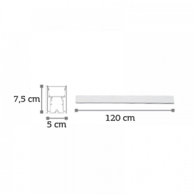 Φωτιστικό LED 40W 4000K 1200mm Λευκό 6172-120 INLIGHT