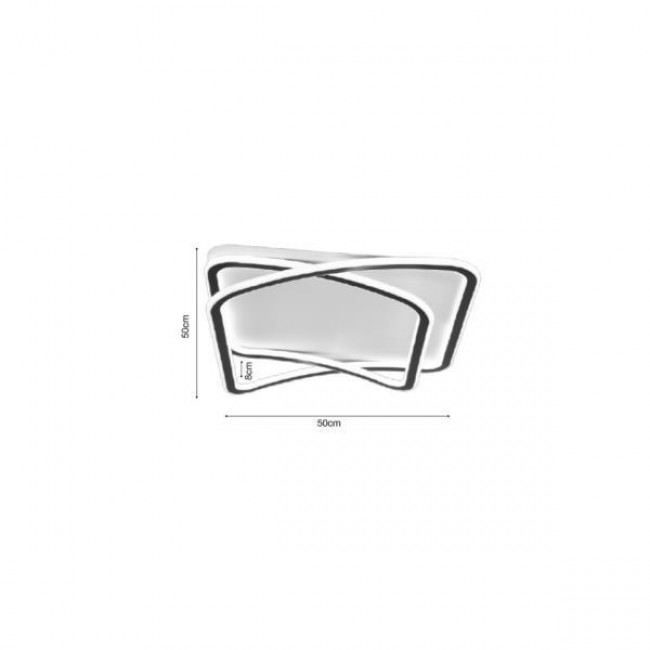 Πλαφονιέρα LED 38W 3000k-6000k Μαύρο 42038 INLIGHT